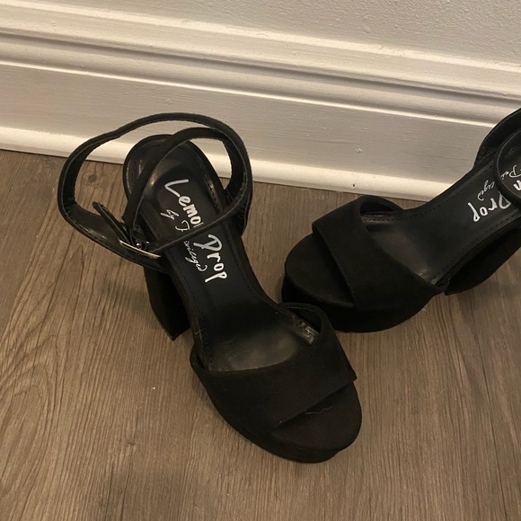 Lemon Drop by Provileged | Ruduki Ankle Wrap Heels - Picture 3 of 7